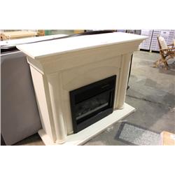Stone Fireplace Surround C/W Electric Fireplace