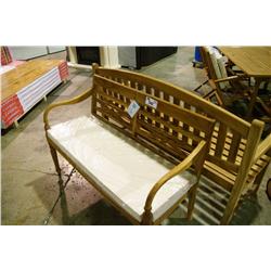 Teak Straight Back Patio Bench