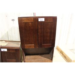 Mahogany 27" X 30" Microwave Wall Cabinet