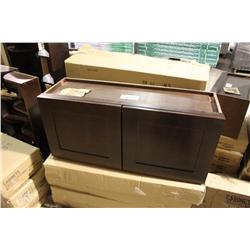 Mahogany 39" X 18" Wall Cabinet