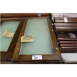 Mahogany 21" X 40" Glass Cabinet Door