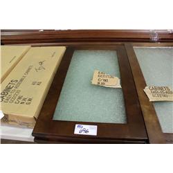 Mahogany 21" X 36" Glass Cabinet Door