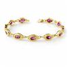 Image 1 : Genuine 5.12 ctw Amethyst Bracelet 10K Yellow Gold