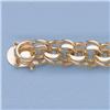 Image 1 : Genuine 7.5" 14kt Italian Gold-Yellow 11.0mm, Charm Bracelets Gauge:V399, 36.2gr