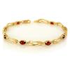 Image 1 : Genuine 2.05 ctw Garnet & Diamond Bracelet Yellow Gold