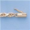 Image 1 : Genuine 16" 14kt Italian Gold-Yellow 5.0mm, D/C  Rope Chain Gauge:D/C or Reg.,  30.3gr