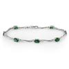 Image 1 : Genuine 3.55 ctw Emerald & Diamond Bracelet White Gold