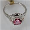 Genuine 1.61 ctw  Pink ROSE Mystic Topaz & Diamond Ring 14KT White Gold 
