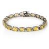 Genuine 16.42 ctw Citrine Bracelet 10K White Gold 