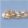 Genuine 7" 14kt Italian Gold-Yellow or White 7.0mm, Charm Bracelets Gauge:Y4054, 15gr