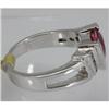 Image 2 : Genuine  3.26 ctw  Pink RoseTourmaline Ring  14KT White Gold  Ring Size  7.5