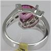 Image 3 : Genuine  3.26 ctw  Pink RoseTourmaline Ring  14KT White Gold  Ring Size  7.5