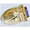 Image 3 : Genuine  5.54 ctw Tanzanite & Diamond Ring 14KT Yellow Gold Ring Size 7.5