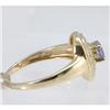 Image 2 : Genuine  0.49 ctw Tanzanite & Diamond Ring 14KT Yellow Gold Ring Size 7