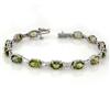 Image 1 : Genuine 12.07 ctw Green Tourmaline & Diamond Bracelet