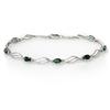 Image 1 : Genuine 2.05 ctw Emerald & Diamond Bracelet White Gold