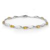 Image 1 : Genuine 3.05 ctw Sapphire & Diamond Bracelet 10K Gold