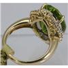 Image 3 : Genuine  10.64 ctw  Peridot Ring  14KT Yellow Gold  Ring Size  6.5