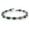 Image 1 : Genuine 11.07 ctw Emerald & Diamond Bracelet White Gold