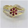 Image 1 : Genuine  0.50 ctw Ruby & Diamond Ring 14KT Yellow Gold Ring Size 6.5