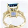 Image 3 : Genuine  5.46 ctw Tanzanite & Diamond Ring 14KT Yellow Gold Ring Size 7.5