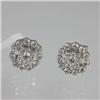 Image 1 : Genuine  0.86 ctw Diamond Earring 18KT White Gold 