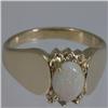 Image 3 : Genuine  0.56 ctw OpaL & Diamond Ring 10KT Yellow Gold 
