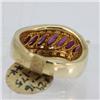 Image 2 : Genuine  1.91 ctw Ruby & Diamond Ring 14KT Yellow Gold Ring Size 6.5