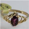 Image 1 : Genuine  0.97 ctw  Rhodolite  Ring  14KT Yellow Gold  Ring Size  7