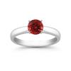 Image 1 : Genuine 0.40 ctw Ruby Solitaire Ring 14kt Gold-White