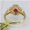 Image 2 : Genuine  2.12 ctw Ruby & Diamond Ring 14KT Yellow Gold Ring Size 6.5