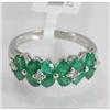 Image 1 : Genuine 2.48 ctw Emerald & Diamond Ring 14kt Gold-White 