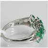 Image 2 : Genuine 2.48 ctw Emerald & Diamond Ring 14kt Gold-White 