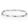 Image 1 : Genuine 3.05 ctw Tanzanite & Diamond Bracelet 10K Gold