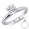 Image 1 : 0.50 ct Round cut Diamond Solitaire Ring, F-G, VS