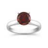 Image 1 : Genuine 1.25 ctw Garnet Solitaire Ring 14kt Gold-White 