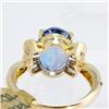 Image 3 : Genuine  3.42 ctw Tanzanite & Diamond Ring 14KT Yellow Gold Ring Size 7