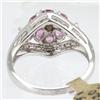 Image 3 : Genuine  1.75 ctw Pink Sapphire & Diamond Ring 14KT White Gold Ring Size 7