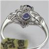 Image 3 : Genuine  0.97 ctw  Iolite Ring  14KT White Gold  Ring Size  7