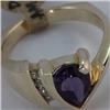 Image 3 : Genuine 1.90 ctw Amethyst & Diamond  Ring 14k Gold-Yellow 