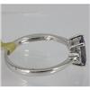 Image 2 : Genuine  0.81 ctw  Iolite Ring  14KT White Gold  Ring Size  7