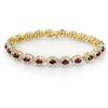 Image 1 : Genuine 10.83 ctw Ruby & Diamond Bracelet Yellow Gold