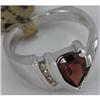 Image 2 : Genuine 2.26 ctw Garnet & Diamond Ring 14KTGold-White 