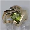Image 1 : Genuine 1.95 ctw Peridot & Diamond Ring 14KT Yellow Gold 
