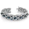 Image 1 : Genuine 33.03 ctw Blue Sapphire & Diamond Bracelet Gold