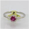 Image 1 : Genuine  0.60 ctw Ruby & Diamond Ring 18KT Yellow Gold Ring Size 6.5