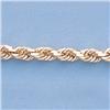 Image 2 : Genuine 16" 14kt Italian Gold-Yellow 4.0mm, D/C  Rope Chain Gauge:D/C or Reg.,  20.5gr