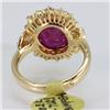 Image 3 : Genuine  5.75 ctw Ruby & Diamond Ring 14KT Yellow Gold Ring Size 6.5