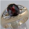 Image 1 : Genuine 3.51 ctw Garnet & Diamond Ring 14KT Gold-Yellow 