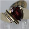 Image 2 : Genuine 2.22 ctw Garnet & Diamond Ring 14KT Gold-Yellow 